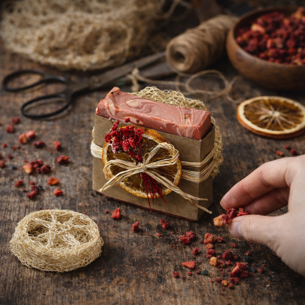 Çilek Özlü Doğal Sabun 120 g | El Yapımı