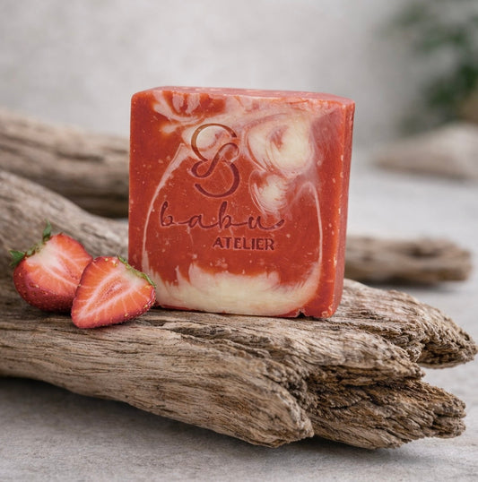 Çilek Özlü Doğal Sabun 120 g | El Yapımı