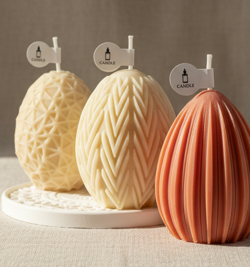 Terra Egg – 3’lü Dekoratif Soya Mum Seti