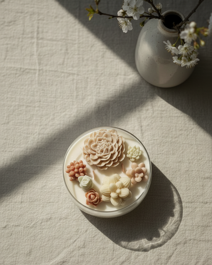 Vanilla Bloom Cam Hazneli Soya Mum | Babu Atelier