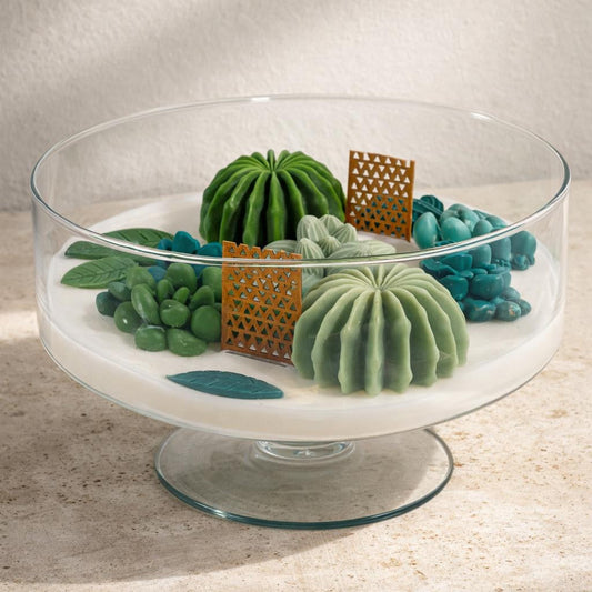 Jojoba Kokulu Dekoratif Soya Mum | Cam Ayaklı Kadeh 19 cm